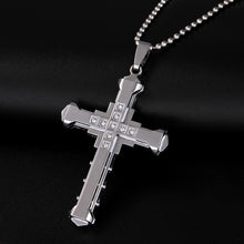 Load image into Gallery viewer, New Fashion Arrow Necklace for Men Black Metal Punk POP Cross Pendant Necklace Trendy Simple Chain Jewelry Gift collar hombre