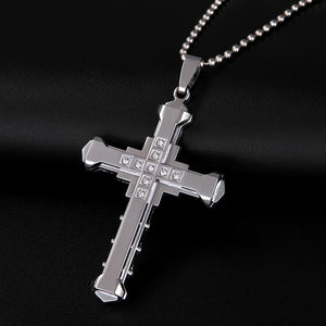 New Fashion Arrow Necklace for Men Black Metal Punk POP Cross Pendant Necklace Trendy Simple Chain Jewelry Gift collar hombre