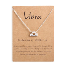 Carica l&#39;immagine nel visualizzatore di Gallery, Men Women 12 Horoscope Zodiac Sign Gold Pendant Necklace Aries Leo 12 Constellations Jewelry Kids Christmas Gifts 19NOV91
