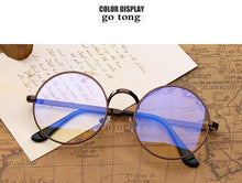 Load image into Gallery viewer, Round glasses New Type of Female Computer Glasses Optical  Metal Circular  frame for men Transparent Lens gaming Glasses