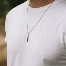Carica l&#39;immagine nel visualizzatore di Gallery, men necklace stainless steel Necklace Women Men Simple Long Chain Rectangular pendant Necklace Statement Couples Choker Gifts