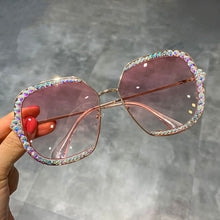 Load image into Gallery viewer, Trending Products  Oversized Women Sunglasses Women Luxury Rhinestone Square SunGlasses Clear Lens  Sunglasses VintageShades