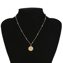 Load image into Gallery viewer, Constellation Carve Coin Pendant Necklace Simple Copper Leo Beads Clavicle Chain Necklace Sexy Couple Jewelry