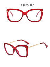 Load image into Gallery viewer, anti blue light glasses Transparent Square Optical computer glasses women Brand blue light  Big frame Clear Cat eye women&#39;s