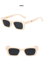 Load image into Gallery viewer, Ladies Small Square Sunglasses Women  Narrow Frame Sun Glasses Retro Rectangle Eyewears Beige Eyeglasses
