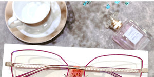 Big Cat Eye Prescription Frame Myopia Optical Glasses Frame Women Clear Anti Blue Light Eyeglasses Frame Female Computer Eyewear