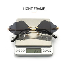 Load image into Gallery viewer, Fashion Rimless Cloud Shape Sunglasses with Lightning Pendant Women Luxury Funny Sun Glasses Shades UV400 Brand Designer SG028