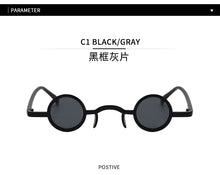 Load image into Gallery viewer, New Classic Retro Gothic Vampire Style Cool Sunglasses Women Small Round Frame SteamPunk Brand Design Sunglasses Oculos De Sol