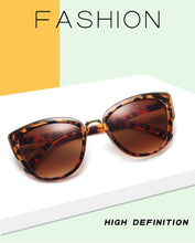 Load image into Gallery viewer, Vintage Cat Eye Sunglasses Women Fashion Brand Designer Sunglasses Female Sexy Leopard Cateyes Black Gradient Oculos De Sol