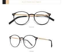 Load image into Gallery viewer, Pure Titanium Glasses Frame Women Retro Round Prescription Eyeglasses  New Men Antiskid Optical Screwless Eyewear