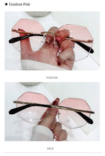 Load image into Gallery viewer, 2022 Rimless Sunglasses Women Brand Designer Sun Glasses Gradient Shades Cutting Lens Ladies Frameless Metal Eyeglasses UV400