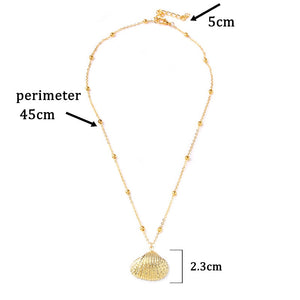 Conch Shell Necklace Sea Beach Shell Chain Pendant Necklace For Women Collier Femme Shell Cowrie Summer Jewelry Bohemian