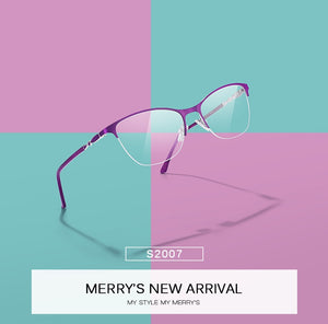 Women Cat Eye Glasses Half Frame Ladies Fashion Trending Eyewear Myopia Prescription Optical Eyeglasses