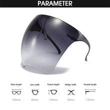 Load image into Gallery viewer, Clear Full Face Shield anti foggy Sunglasses Oversized  Visor Sun Glasses Safety Blocc Glasses Anti-Spray Mask Protective Goggle