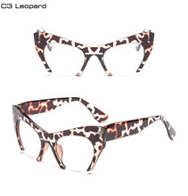 Carica l&#39;immagine nel visualizzatore di Gallery, Retro Women Half Frame Cat Eye Glasses Frames Fashion Optical Frame