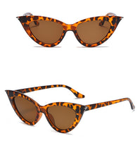 Load image into Gallery viewer, Transparent Green Cat's Eye Sunglasses For Women  Small Frame Fashion Frontier Classic  Vintage Personalized Mirror Sun Glasses