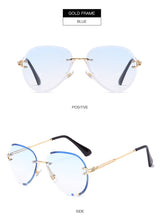 Load image into Gallery viewer, New Fashion Rimless Sunglasses Luxury Brand Design Women Metal Sun glasses Lady UV400 Shades Eyewear Oculos de sol