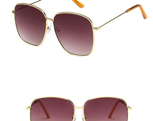 2022 Fashion Metal Women Sunglasses Mirror Classic Large frame Retro Street Beat Glasses Travel Oculos De Sol UV400