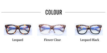 Load image into Gallery viewer, Leopard Eyeglasses Frames For Women Vintage Square Flower Female Glasses Frame Transparent Eyewear