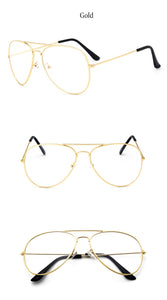 Ttransparent women's glasses pilot glasses black frame  Spectacle Frame Clear Lens Fake Glasses feminino oculos eyeglasses