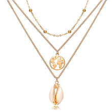 Load image into Gallery viewer, IF YOU Boho Coin Shell Rose Pendant Necklace For Girl Moon Crystal Choker Necklaces Women Beach 2020 Fashion Statement  Jewelry