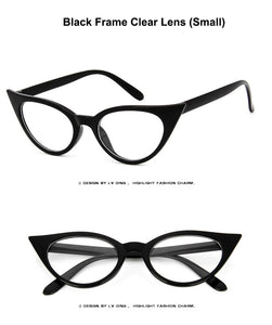 New Cat Eye Glasses Frame Women Brand Designer Cateye Optical Eyeglasses Ladies Fashion Retro Clear Glasses