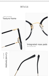 Round Anti Blue Light Computer Glasses Women Men Prescription Reading Ladies 2022 Eyeglasses Frame Radiation Protection Lens