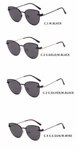 metal clip on sunglasses 33077 cateye shape optical glasses frame with clip on removable polarized sunglasses lenses for women