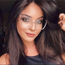 Load image into Gallery viewer, Cat Eye Glasses Frames Women Metal Goggles Transparent Glsses Frame For Female Big Frame Eyeglasses Clear Lens Eye Glasses