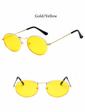 Load image into Gallery viewer, Retro Alloy Sunglasses Women Metal Round Sunglasses Women Vintage Oval Sun Glasses for Men Luxury Designer Gafas De Sol