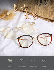 Women Metal Legs Computer Glasses Frame Brand Anti Blue Light Round Eyewear Blocking Glasses Fashion Optical Spectacle Eyeglass