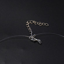 Load image into Gallery viewer, Female Transparent Fishing Line Necklace Silver Color Invisible Chain Necklace For Women Rhinestone Choker Necklace Collier