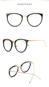Women's  Fashion Eyeglasses Frame Oversized Cat Eye Glasses Frame Clear Lens Eyeglass Black Frame  Reading Glasses UV400
