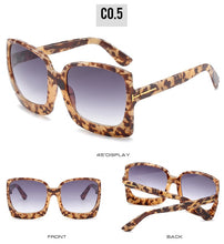Load image into Gallery viewer, New Fashion Oversized Women Sunglasses Brand Designer Plastic Female Big Frame Gradient Sun Glasses UV400 gafas de sol mujer