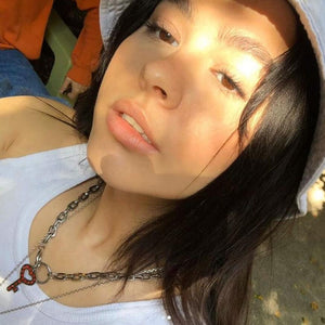 100% Stainless Steel Female Symbol Internet Girl She Devil Igirl Choker Necklace for Women Heavy Gothic Streetwear Chain Jewelry