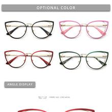 Load image into Gallery viewer, New Luxury Cat Eye Women's Glasses Frame Brand Design Retro Clear Round Glasses Optical Vintage Eyeglasses Vintage