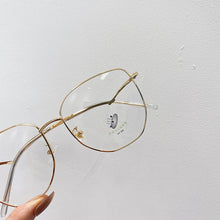 Load image into Gallery viewer, Transparent Eyeglasses Frames for Women Computer Blue Light Glasses Frame Ladies Irregular Curved Legs Metal Spectacles