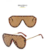 Carica l'immagine nel visualizzatore di Gallery, nuovo arrivo 2022 occhiali da sole futuristici da donna grandi occhiali da sole ovali moda ff logo occhiali da sole oversize festival oculos de sol feminino