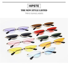 Load image into Gallery viewer, Triangle Metal Frame Sunglasses Women Cat Eye Cool Small Fashion Sun Glasses Shades Ocean Color Oculos De Sol Feminino UV400