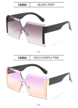 Load image into Gallery viewer, 2022 Oversized Square Rimless Sunglasses Women Brand Designer Flat Siamese Sun Glasses Female Eyewear Travel Gafa de sol