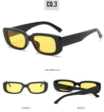 Carica l'immagine nel visualizzatore di Gallery, Rectangle Sunglasses Women Men Fashion Retro Small Sun Glasses Female Black Red Glasses Vintage Eyeglasses Shades UV400