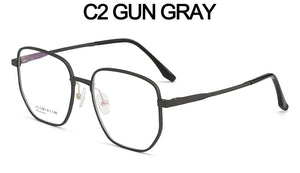 Gmei Optical Business Men Aluminum Magnesium Square Glasses Frame With Spring Hinges Brand Designer Spectacles Frames GF9008
