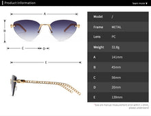 Load image into Gallery viewer, Modern Retro Sunglasses Women Cat Eye Brand Designer Sun Glasses Vintage Rimless Eyewear Pink Shades Gafas De Sol Mujer