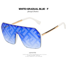 Load image into Gallery viewer, 2022 Oversized Square FF Sunglasses Women's Men Luxury Brand Fashion Flat Top One Piece Sun Glasses Men Gafas Shade Mirror UV400