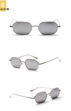 Load image into Gallery viewer, Women Retro Classic Small polygon Sunglasses Men Women Luxury Vintage Black Mirrors Colour transparent lens Sun Glasses UV400