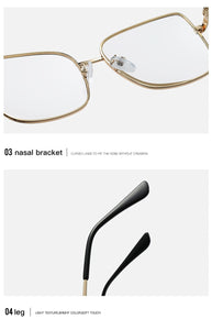 oversized square glasses frame women fashion high quality clear lens New luxury brand Metal Frame Eyeglasses Frames For Women