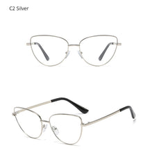 Carica l'immagine nel visualizzatore di Gallery, Ralferty Vintage Eyeglasses Women'S Frame Cat Eye Glasses Female Grade Glasses No Diopter Spectacle Frames For Myopia