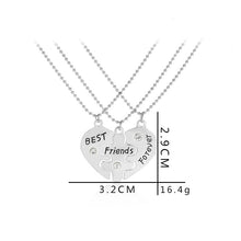 Carica l&#39;immagine nel visualizzatore di Gallery, Fashion Best Friends Honey Love Couple Pendant Necklace 2 Pcs/ Set Rainbow Broken Heart BFF Good Friends Friendship Jewelry Gift