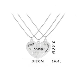 Fashion Best Friends Honey Love Couple Pendant Necklace 2 Pcs/ Set Rainbow Broken Heart BFF Good Friends Friendship Jewelry Gift