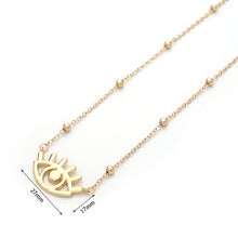 Load image into Gallery viewer, 2020 New Fashion Ladies Chic Gold Chain Colorful Rhinestone Filled Evil Eye Coin Necklaces For Women Bohemian Gold Necklaces